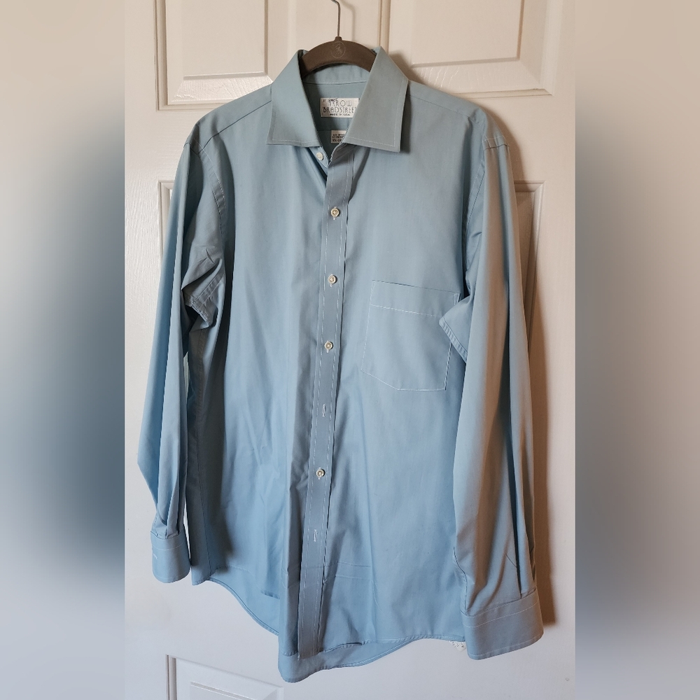 Vintage Arrow Bradstreet Light Blue Long Sleeved Buttoned Down Shirt 15 1/2
